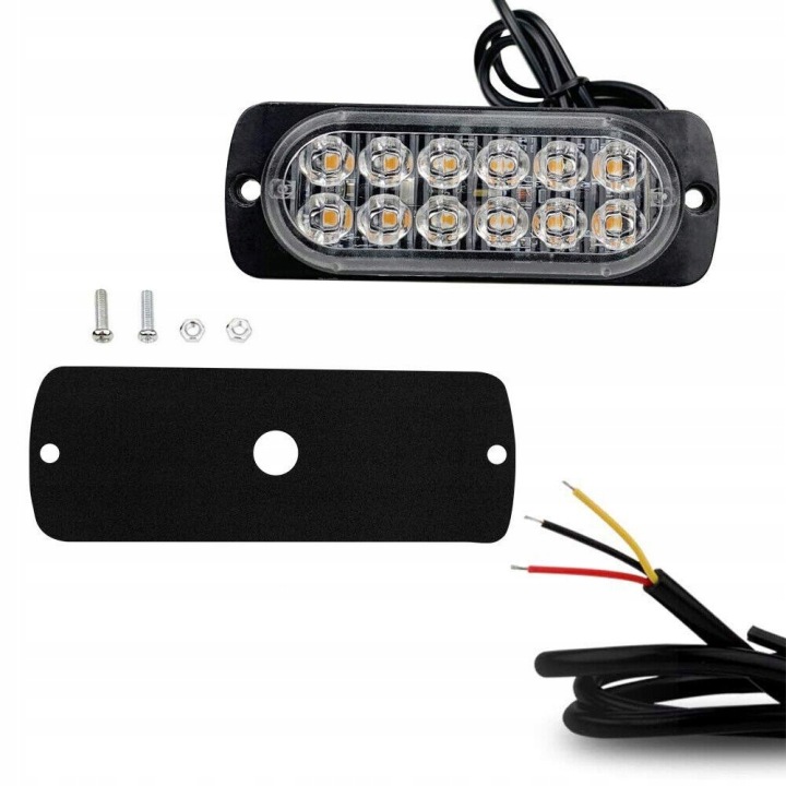 PHARE SIGNALISATION LED 12V-80V ROUGE