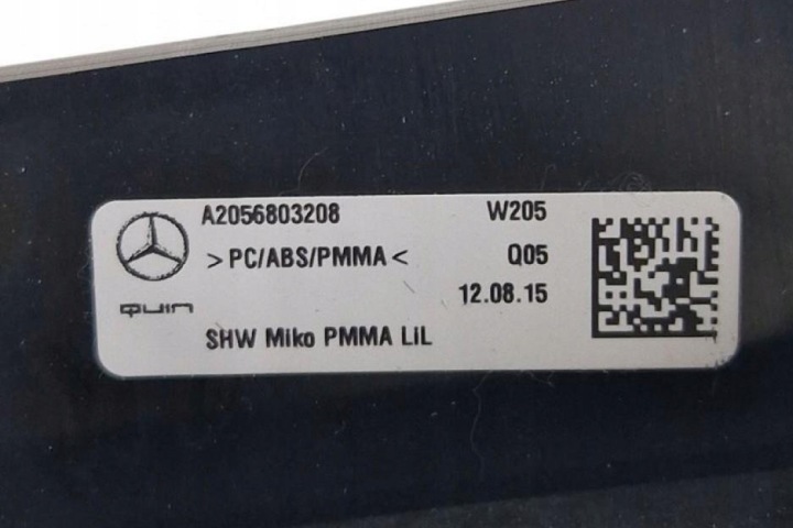 MOULURE DÉCORATIVE COCKPIT MERCEDES-BENZ C (W205) A2056803208 30945337 2.1L