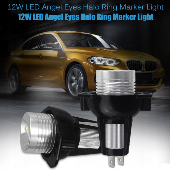 2 PCS 12W LED ROULEMENT EYES HALO RING MARKER