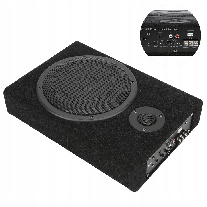 8IN SUBWOOFER PARA SIEDZENIEM POTENCIA REFORZADOR 