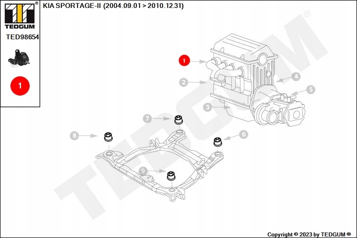 TEDGUM TED98654 BOLSA SILNIAK HYUNDAI, KIA 