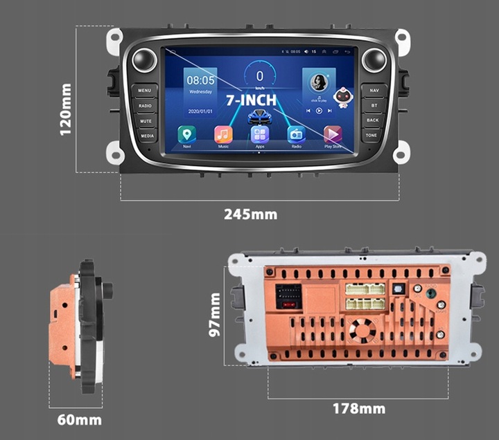 RADIO FORD MONDEO MK4 FOCUS MK2 MK3 GALAXY S-MAX 