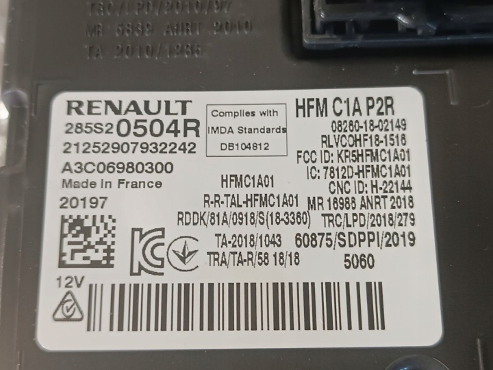 MODULE CONFORT RENAULT CAPTUR II 285S20504R