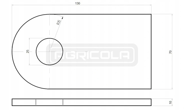 OREILLE ŒILLET FIXATION SILOWNIKA PISTON VERS DE SOUDAGE FI 25MM HYDROLIDER