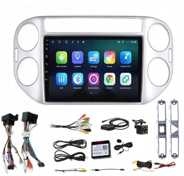 RADIO 2 DIN 2GB CON ANDROID GPS BLUETOOTH VW VOLKSWAGEN TIGUAN 