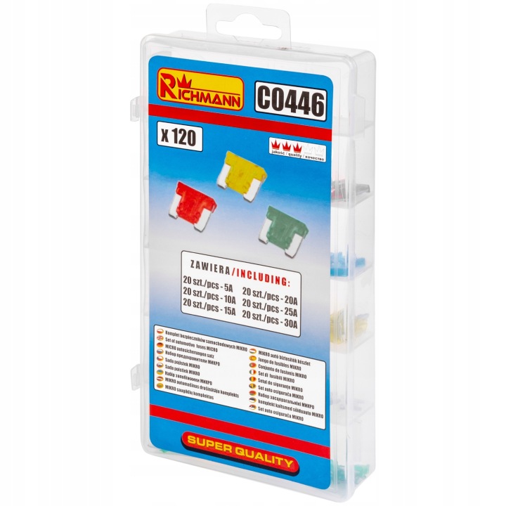 KIT JEU FUSIBLES MIKRO 120 PCS C0446