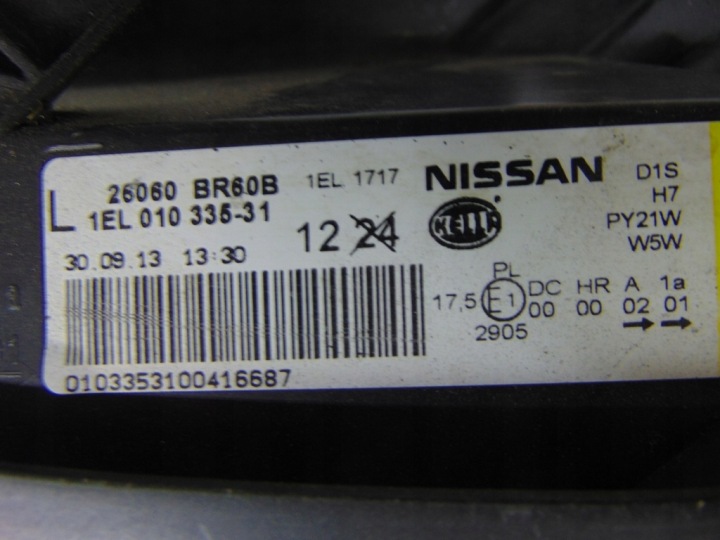 NISSAN QASHQAI PHARE GAUCHE AVANT 10- XÉNON LIFT 26060-BR60A