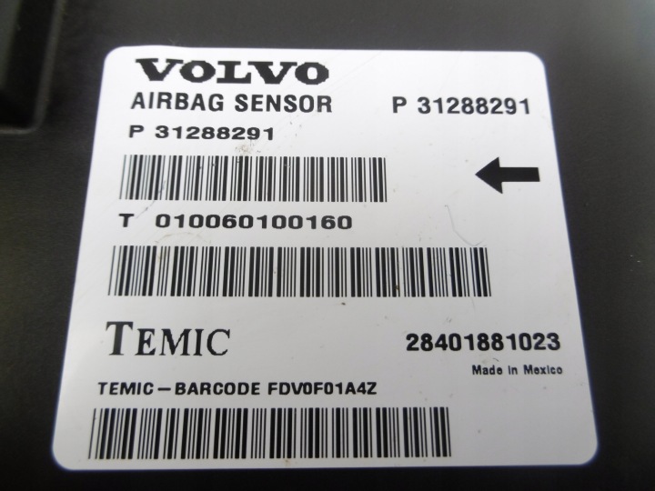 MODULE CAPTEUR AIRBAG COUSSINS VOLVO S80 II V70 III