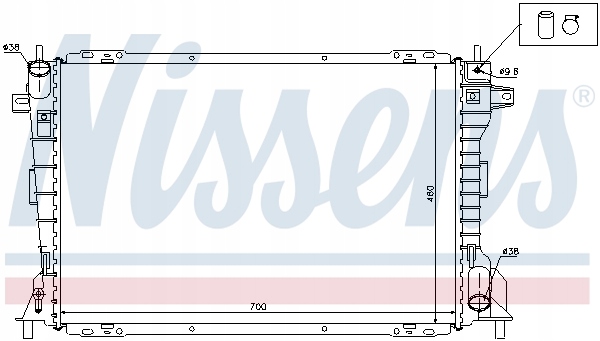 NISSENS 62033 RADIATEUR SYSTÈME REFROIDISSEMENT MOTEUR