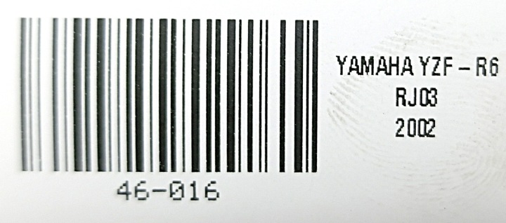 YAMAHA YZF-R6 RJ03 99-02 DÉFLECTEUR D'AIR ARRIÈRE ARRIÈRE QUEUE PLASTIQUE