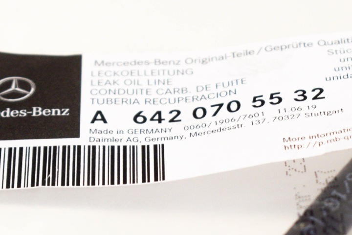 MERCEDES ESSENCE E W211 FIL RETOUR CARBURANTS A6420705532 ORIGINAL NEUF