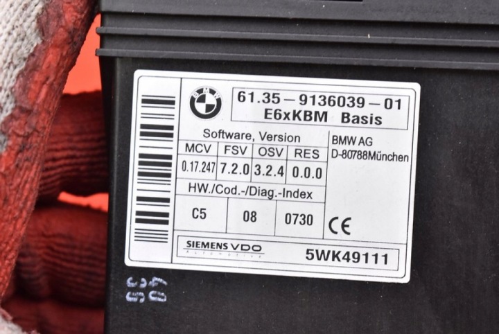 MODULE CONFORT 9136039 BMW E63 3.0I 257 KM 03-10