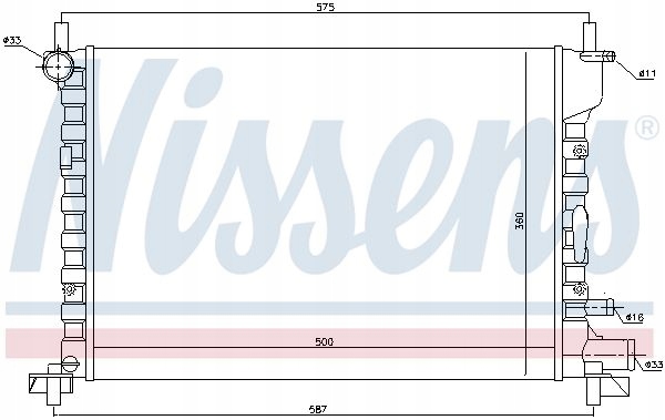 NISSENS 62053 RADIATEUR SYSTÈME REFROIDISSEMENT MOTEUR