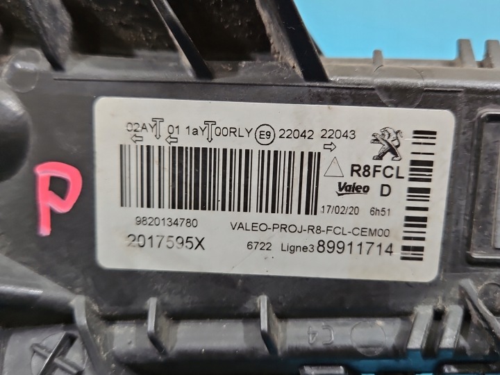 LANTERNE CONDUITE DIURNE DROIT PEUGEOT 508 II 18- 9820134780