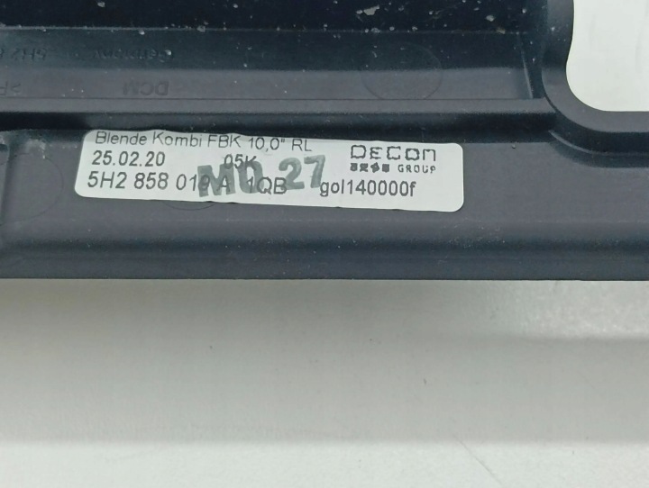 VOLKSWAGEN GOLF VIII 2020 TABLEAU DE BORD ROZDZIELCZE, CONSOLE