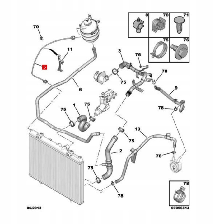 TUYAU POWROTNA EAU SUPPRESSION GAZ 1323Y2 TUYAU