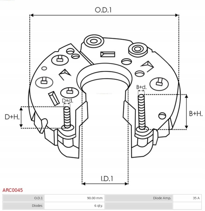 CHARGEUR ALTERNATEUR AS-PL ARC0045