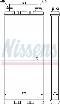 NISSENS 72055 ÉCHANGEUR DE CHALEUR CHAUFFAGE INTÉRIEUR