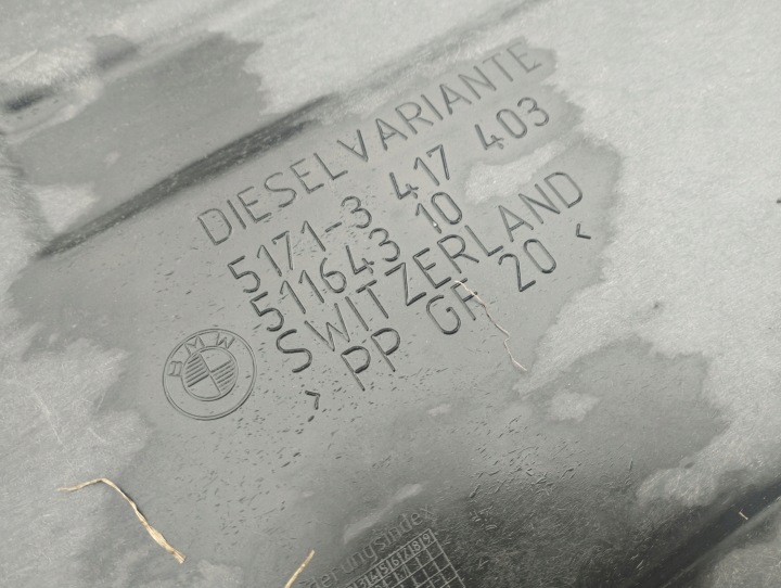 PLAQUE PROTECTION RÉSERVOIR BMW X3 E83 3400040 3417403