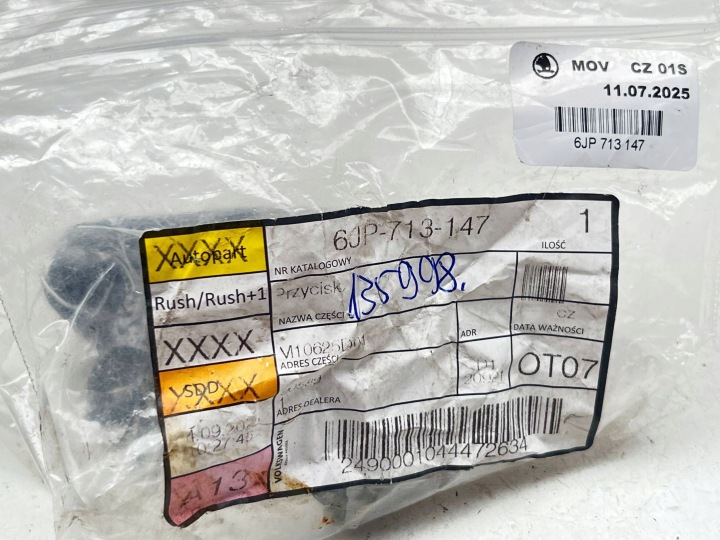 KIT RÉPARATION BOUTONS CHANGEMENTS VITESSE SKODA FABIA MK4 (6VA) 6JP713147 !J
