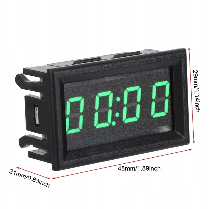 ELEKTRONICZNY DIGITAL RELOJ AUTO DIODO LUMINOSO LED 