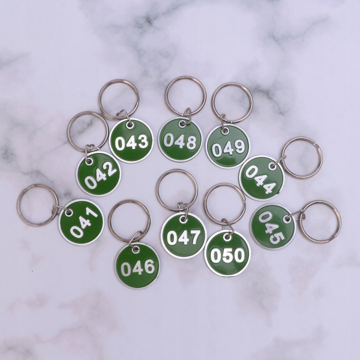 ZAWIESZKI AVEC NUMERAMI MÉTALLIQUE PORTE-CLÉS VERS CLÉS 50 PCS