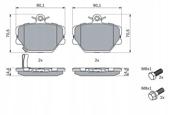 ZAPATAS DE FRENADO SMART P. CITY- COUPE- ROADSTER- FORTWO 98- 