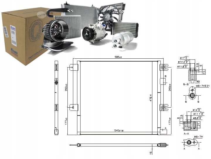 RADIATEUR CLIMATISATION RVI D VOLVO RESTYLAGE III 01.13-