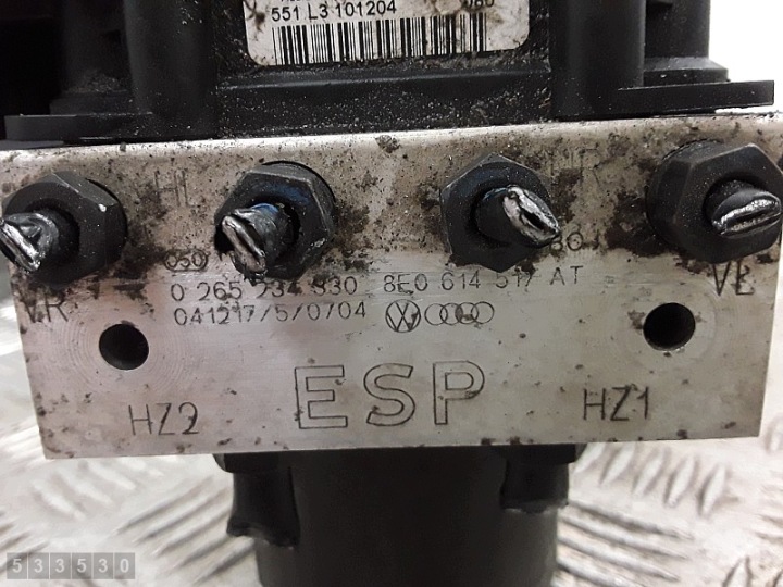 2005 AUDI A4 B7 UNITÉ ABS 1900 DIESEL 0265234830 8E0614517AT 8E0910517B