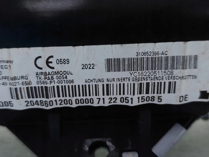 MERCEDES-BENZ C-CLASS COUSSIN SÉCURITÉ AIRBAG PASSAGER 2011 SALOON 4/5DR