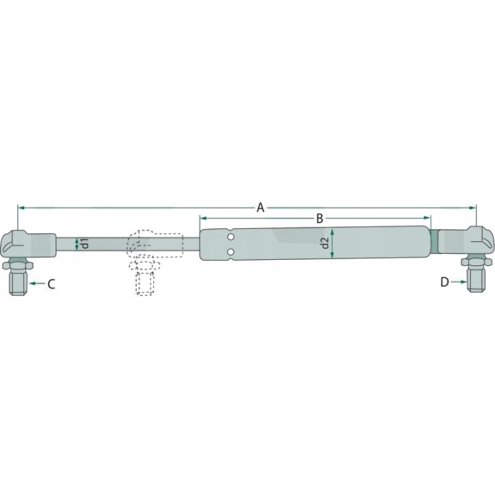 SERVOMOTEUR GAZEUX VERS DACHLUKE, NEWTON: 150, A: 235, B: 110, C: