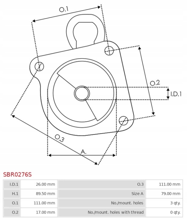 AS-PL SBR0276S COUVERCLE DÉMARREUR CARBURATEUR