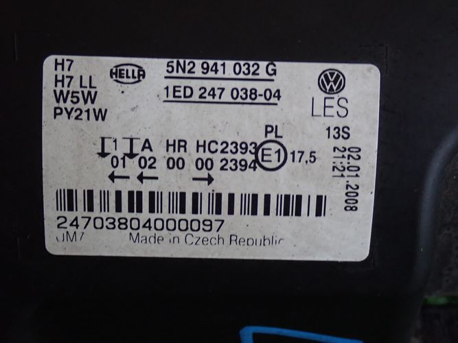 VW TIGUAN I 08-12 PROJECTEUR DROIT PHARE DROITE ANGLAIS