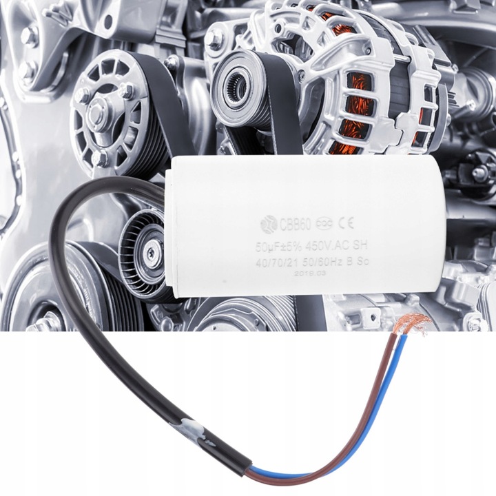 CBB60 EKOLOGICZNY CONDENSATEUR DÉMARREUR 4 GOUPILLE 450 V 50 UF MOTEUR