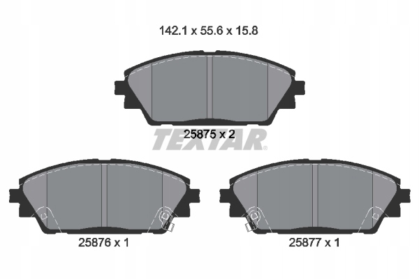 TEXTAR ZAPATAS DE FRENADO MAZDA PARTE DELANTERA 3 1,5-2,2D 13- 