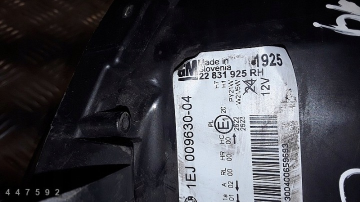 2012 OPEL INSIGNIA AVANT PROJECTEUR 22831925 1EJ00963004