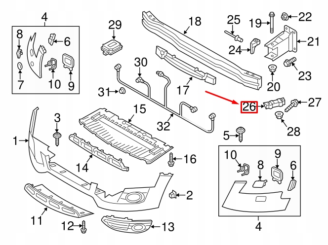 AUDI A4 ALLROAD B8 GUIDE PARE-CHOCS AVANT GAUCHE 8K0807283D