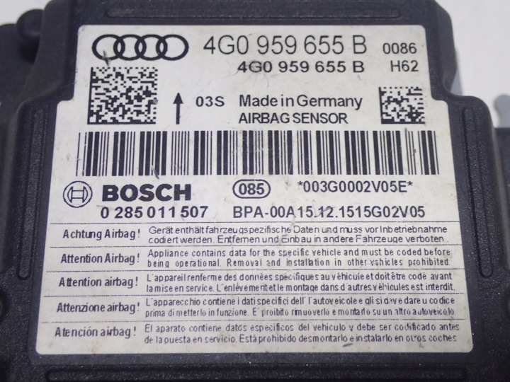 AUDI A6 C7 2,0TFSI MODULE CONTRÔLEUR AIRBAG 4G0959655B ZAPOZNAJ SIE AVEC DESCRIPTION