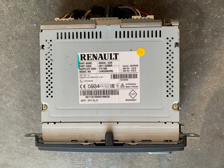 RENAULT TRAFIC III RADIO NAVIGATION 281153300R VIVARO B CAPTUR I