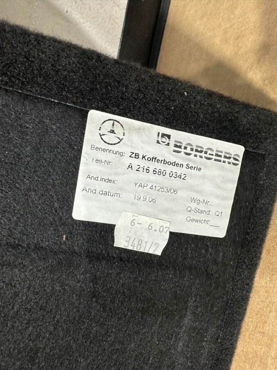 PLAQUE COUVERCLES DE COFFRE PLANCHER COUVERCLES DE COFFRE REVÊTEMENT ARRIÈRE ARRIÈRE MERCEDES CL W216
