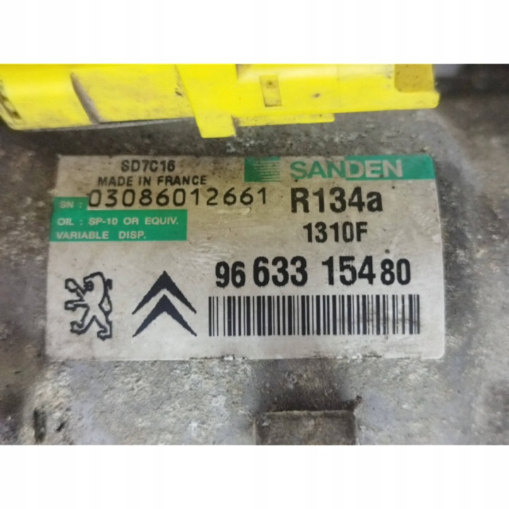 2005 CITROEN C5 COMPRESSEUR DE CLIMATISATION CLIMATISATION A/C 9663315480