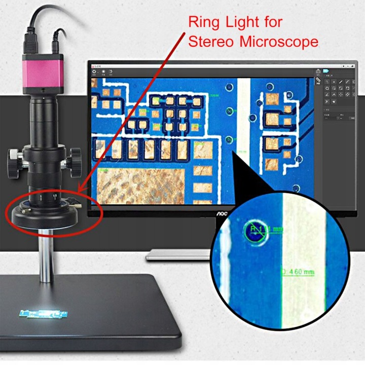 ZMIENNE LANTERNE PIERSCIENIA LED POUR MIKROSKOPU STEREO I RÉGLAGES 0K