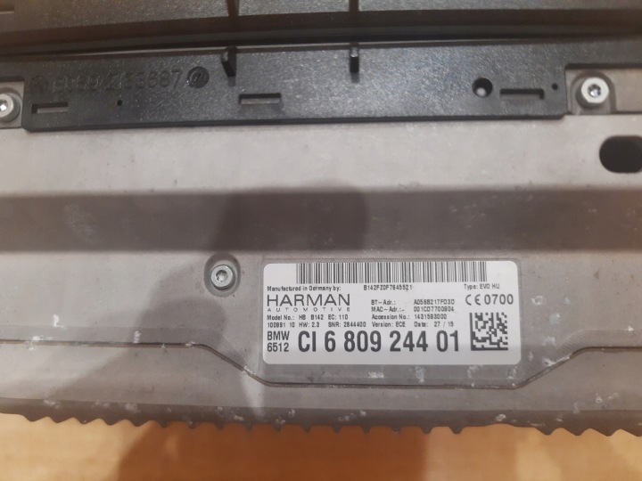 NAVIGATION NBT EVO MONITEUR IDRIVE BMW F20 F30 F36