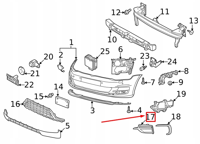 VOLKSWAGEN GOLF MK7 AVANT GAUCHE EXTÉRIEUR CALANDRE RADIATEUR 5G0853665R041