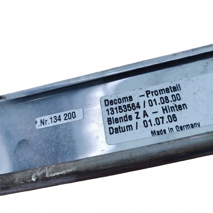 MOULURE CACHE COUVERCLES DE COFFRE CHROME OPEL VECTRA C