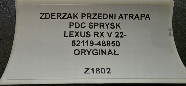 LEXUS RX V 5 2022- PARE-CHOCS AVANT AVANT 52119-48850
