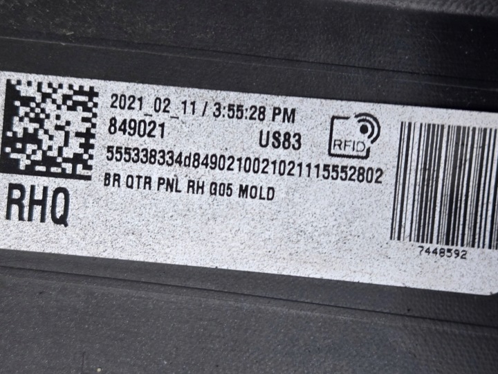 PROTECTION PARE-CHOCS ANGLE ARRIÈRE ARRIÈRE CÔTÉ DROITE BMW X5 G05