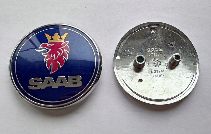 EMBLEMA INSIGNIA SAAB 9-3 93 12785871 PARTE TRASERA 