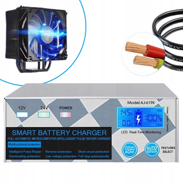 AUTOMOBILE CHARGEUR CHARGEUR 12V 24V 260W WYJSCIE 20A 10A CHÂSSIS