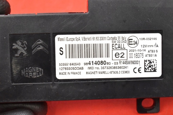 CONTRÔLEUR MODULE BLUETOOTH BT 9841408080 PEUGEOT 308 2 II T9 13-17